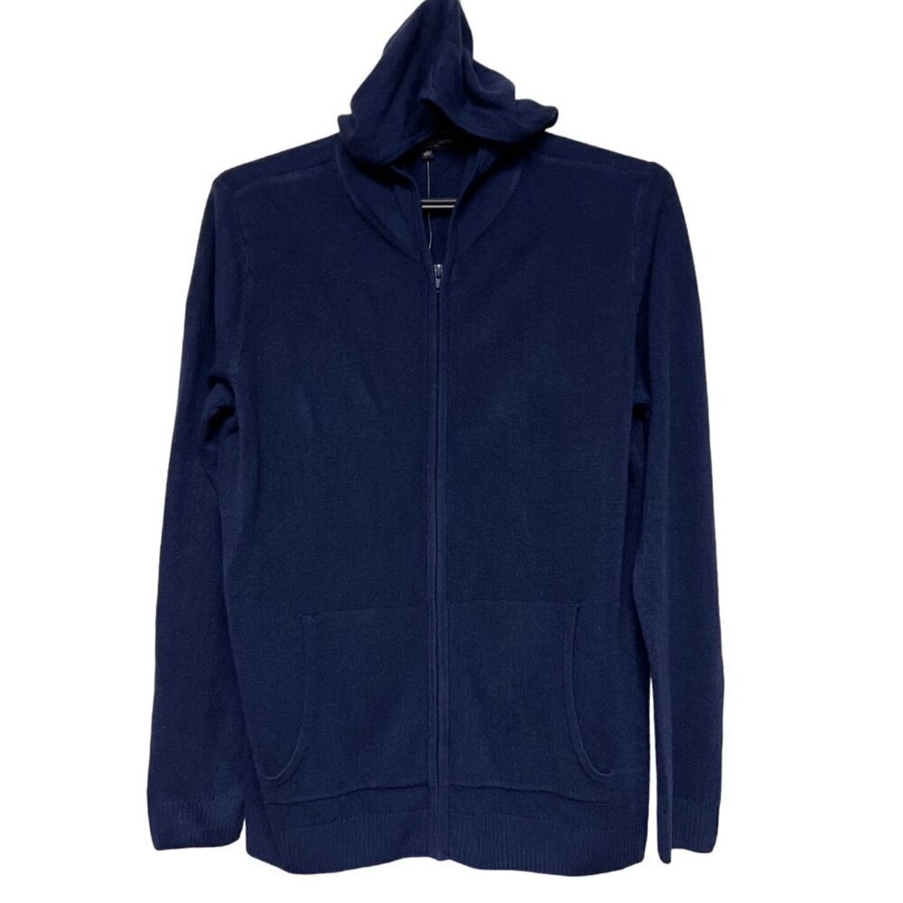 NEW! Wendy Williams Blue Full Zip Hooded Sweatshirt Women's Size Large